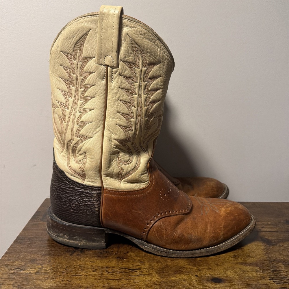 VTG Tony Lama CT466 3-Tone Sunset Renegade Western Cowboy Boots, Men's Sz 11D
